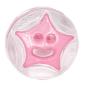 Preview: Kinderknoop als ronde knoopjes met ster in roze 13 mm 0.51 inch