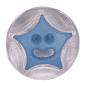 Preview: Kinderknoop als ronde knoopjes met ster in donkerblauw 13 mm 0.51 inch