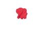 Mobile Preview: Kids buttons as elephants plastic in red 15 mm 0,59 inch