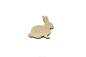 Preview: Kids buttons as wooden rabbits 30 mm 1,18 inch