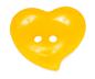Preview: Kids button as heart made of plastic in dark yellow 13 mm 0,51 inch
