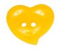Preview: Kids button as heart made of plastic in dark yellow 13 mm 0,51 inch