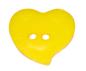 Mobile Preview: Kids button as heart made of plastic in light yellow 13 mm 0,51 inch