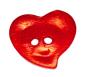 Mobile Preview: Kids button as heart made of plastic in red 13 mm 0,51 inch