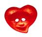 Preview: Kids button as heart made of plastic in red 13 mm 0,51 inch