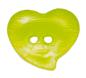 Mobile Preview: Kids button as heart made of plastic in green 13 mm 0,51 inch