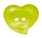 Preview: Kids button as heart made of plastic in green 13 mm 0,51 inch