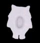 Preview: Kids button as owls made of plastic in white 17 mm 0,67 inch