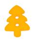 Mobile Preview: Kids button as a Christmas tree in dark yellow 17 mm 0,67 inch