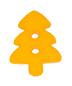 Preview: Kids button as a Christmas tree in dark yellow 17 mm 0,67 inch