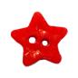 Preview: Kinderknopf als Stern aus Kunststoff in rot 14 mm