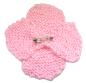 Mobile Preview: Hand knitted brooch in pink with blue pearl