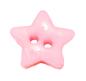 Preview: Kinderknopf als Stern aus Kunststoff in rosa 14 mm