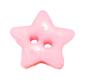 Preview: Bottone per bambini a forma di stella in plastica rosa 14 mm 0.55 inch