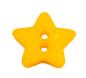 Preview: Bottone per bambini a forma di stella in plastica giallo scuro 14 mm 0.55 inch