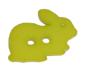 Preview: Kids button as a rabbit in green 18 mm 0,71 inch