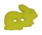 Preview: Kids button as a rabbit in green 18 mm 0,71 inch