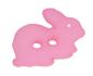 Mobile Preview: Kids button as a rabbit in pink 18 mm 0,71 inch