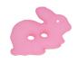 Preview: Kids button as a rabbit in pink 18 mm 0,71 inch