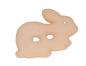 Preview: Kinderknopf als Hase in creme 18 mm