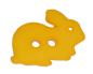 Preview: Kids button as a rabbit in dark yellow 18 mm 0,71 inch