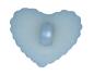 Preview: Kids button as a heart made of plastic in blue 14 mm 0,55 inch