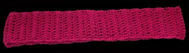 Hand crocheted kids headband in fuchsia with a head circumference 54 cm 21,26 inch