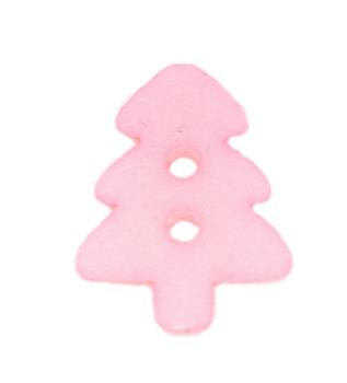 Kids button as a Christmas tree in pink 17 mm 0,67 inch
