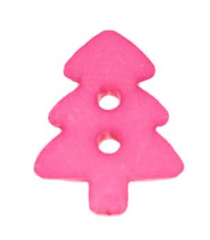 Kids button as a Christmas tree in pink 17 mm 0,67 inch