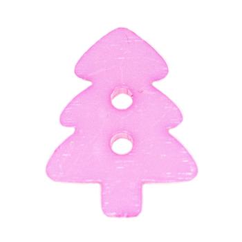 Kids button as a Christmas tree in purple 17 mm 0,67 inch