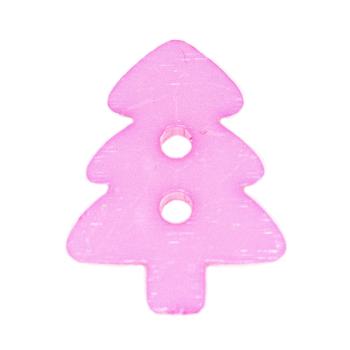 Bottone per bambini come albero di Natale in viola 17 mm 0,67 inch