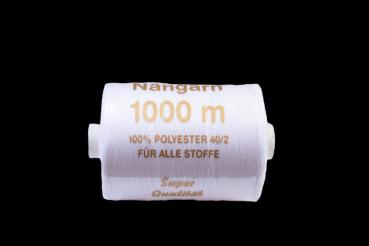 Nähgarn aus Polyester in weiß 1000 m 40/2