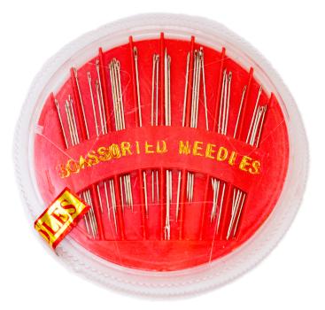 Hand sewing needles with red case