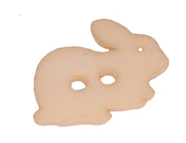 Kids button as a rabbit in cream 18 mm 0,71 inch