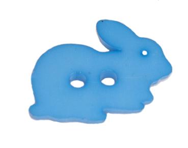 Kids button as a rabbit in dark blue 18 mm 0,71 inch