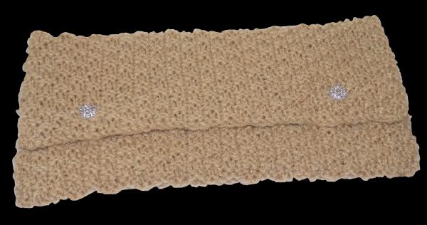 Hand knitted clutch / Evening bag in beige
