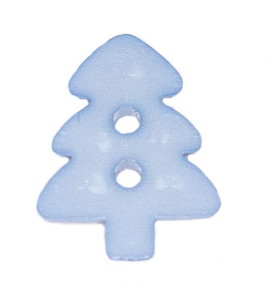 Bottone per bambini come albero di Natale in blu scuro 17 mm 0,67 inch