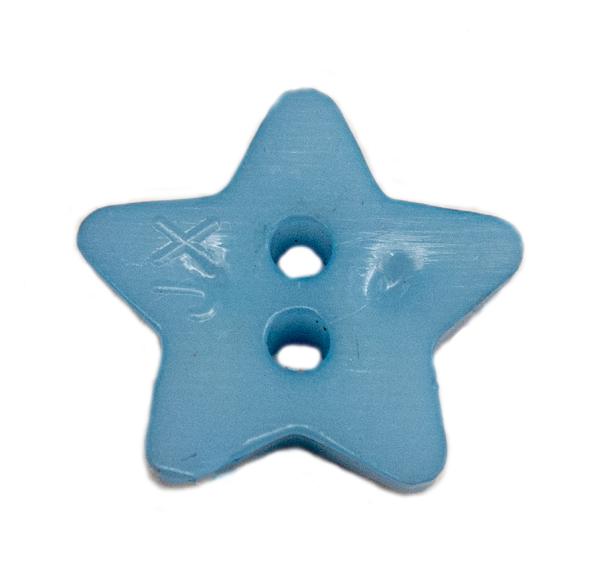 Bottone per bambini a forma di stella in plastica blu scuro 14 mm 0.55 inch