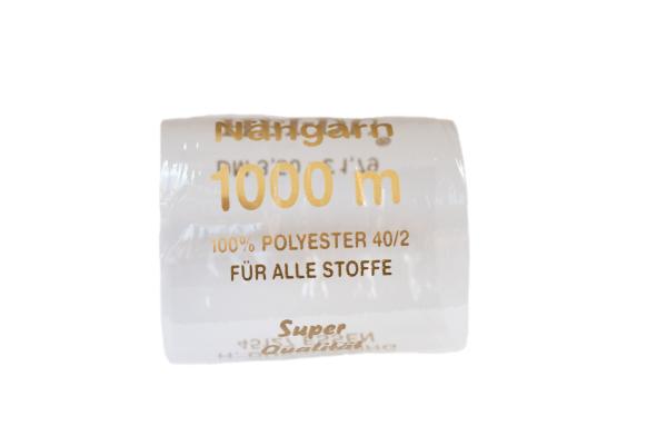 Nähgarn aus Polyester in weiß 1000 m 40/2