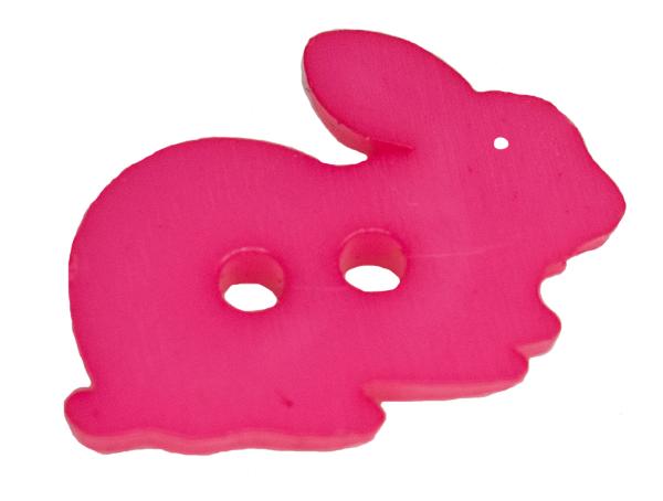 Kids buttons as rabbits in pink 18 mm 0,71 mm